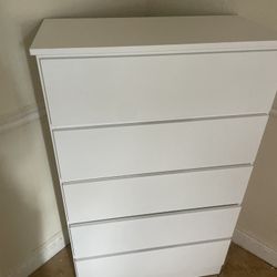 WHITE 5 Drawer CHEST 🤍
