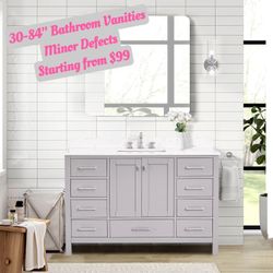 Big Bathroom Vanities 30-84'':Small Damage, Huge Savings! 12.191