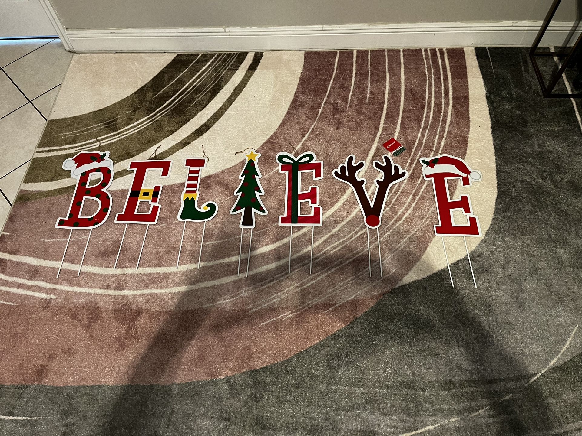 Brand New “ Believe “ Outdoor Porch Sign