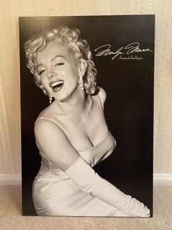 Marilyn Monroe poster size print on wood...