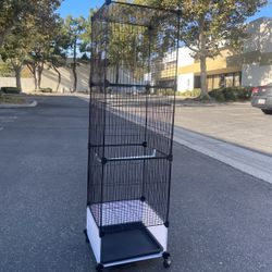 Upgraded Encrypted Metal 50Hx 14Wx14D (inch) Bird Cage for Parrot Parakeets