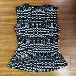 Black And White Patterned BCBG Top