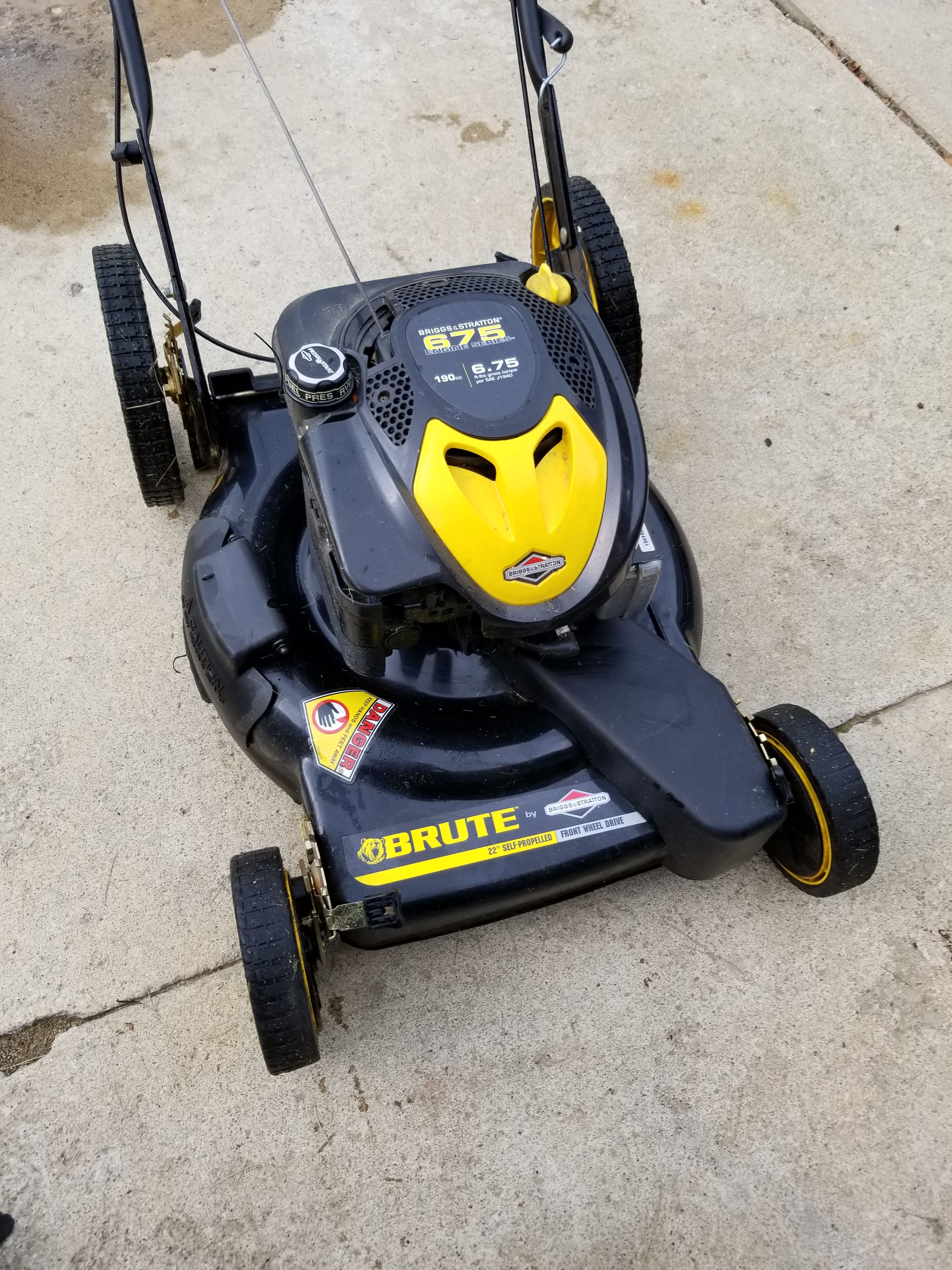Lawn Mower 22" Brute Self Propelled Walk Behind for Sale in Romulus, MI