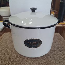 VOLLRATH ENAMELWARE STOCK POT & LID 