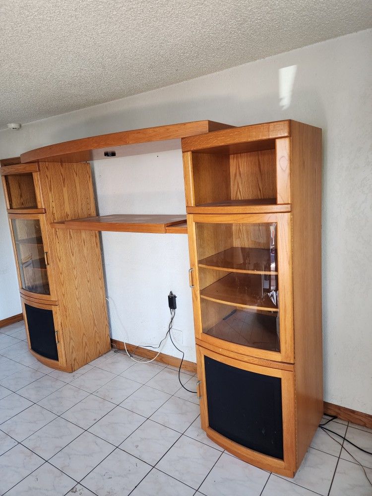 Real Wood Entertainment System Cabinets