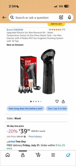 Brand new unopened electric ear wax removal kit