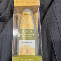 Gigi Bamboo And Blueberry Double Action Facial Scrub 6oz Brand New 