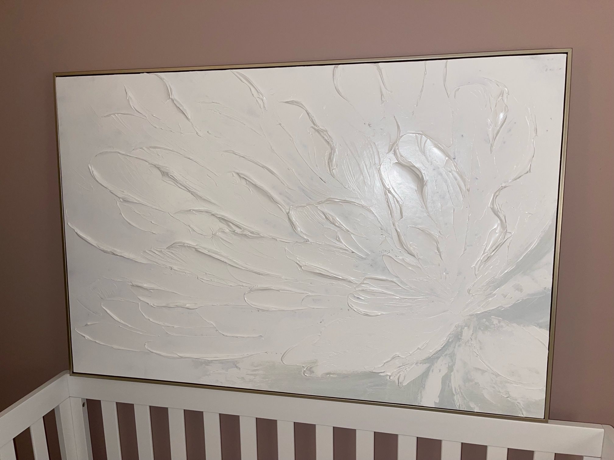 Textured White Abstract Painting