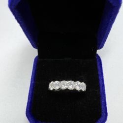 CZ Silver Eternity Ring 