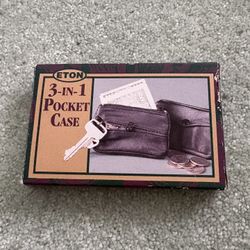 New Eton, Genuine Leather, Three In One Pocket Case: Coins, Bills, Keys