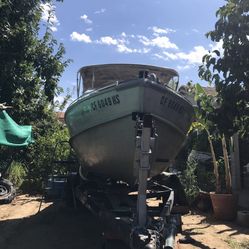 Fishing Boat, Aluminum W/ Trailer,1959 /Alumacra.18 Ft