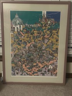 Risaburo Kimura Prague  Serigraph & Silkscreen signed and numbered
