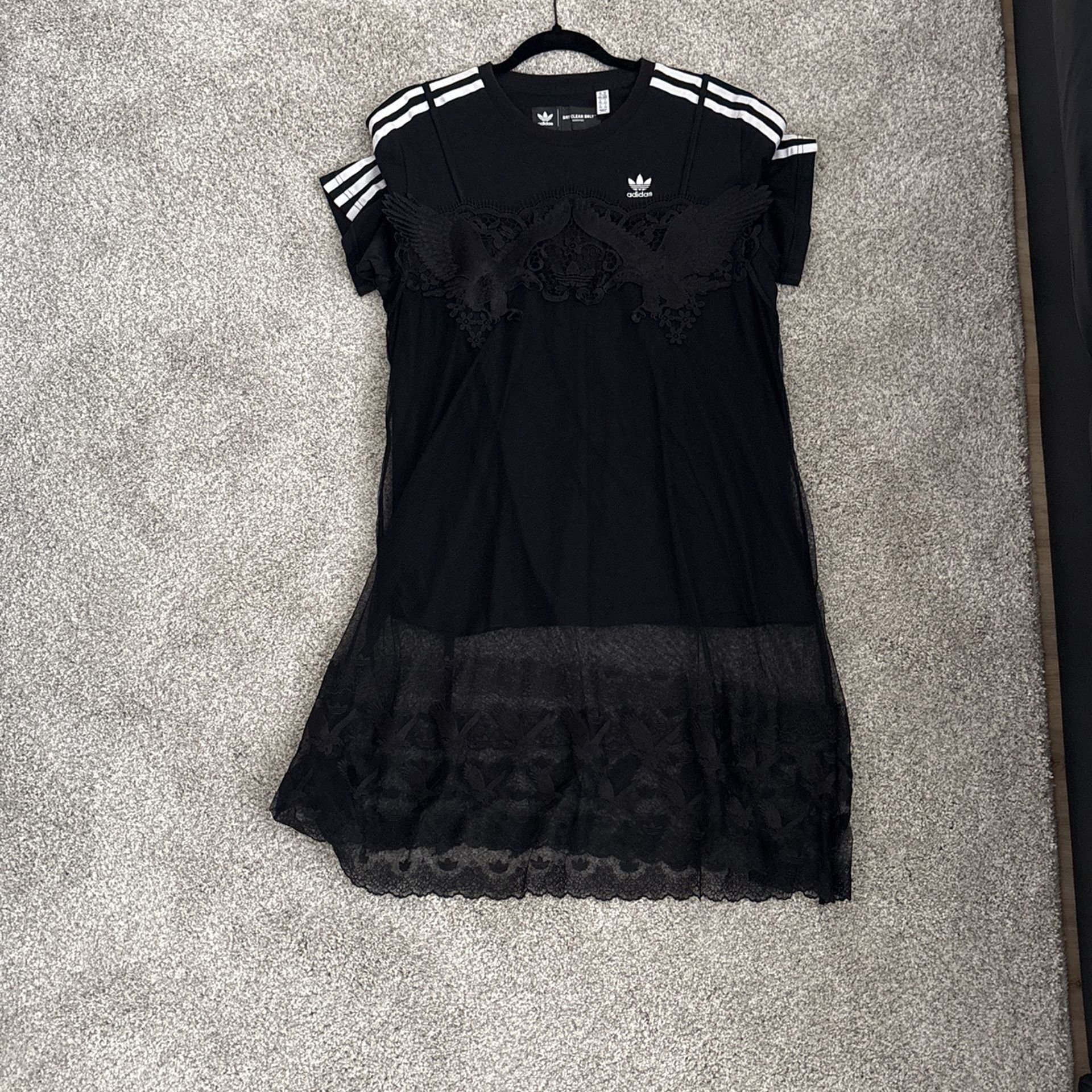 Adidas X Dry Cleaning Collab Tshirt With Lace Overlay