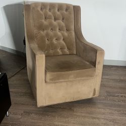 Suede Swivel Chair 