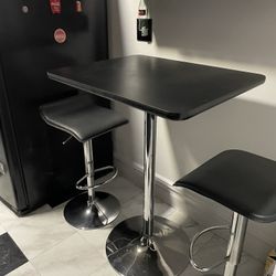 Modern Chrome/black Small Kitchen Set