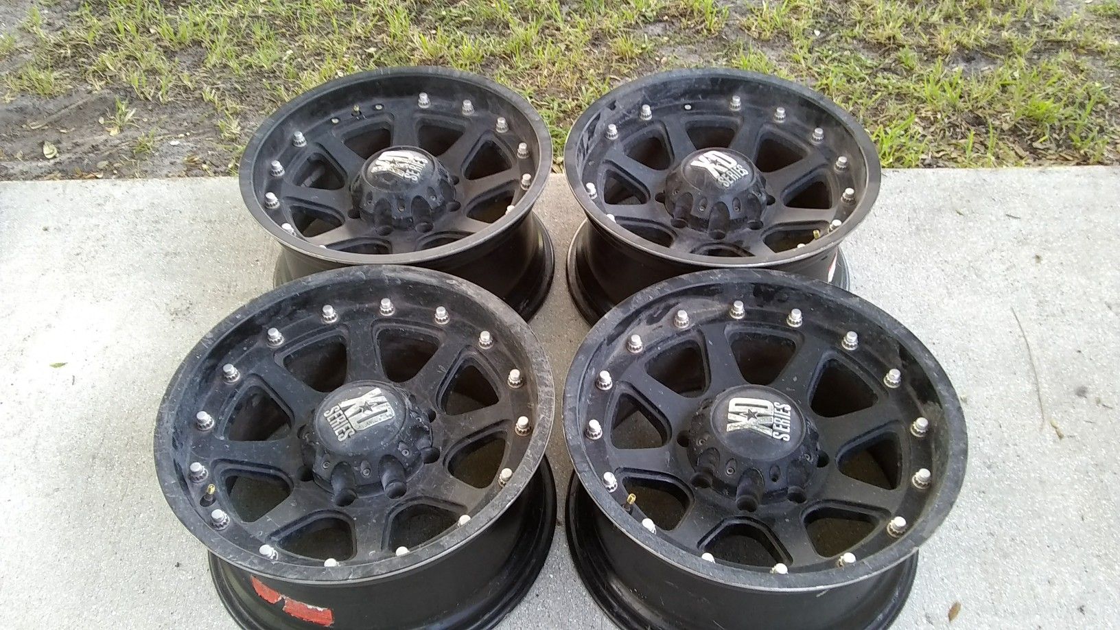 4 18 inch XD wheels rims 8x170 Ford F250 F350 Excursion 99-18 18x9 8-lug black