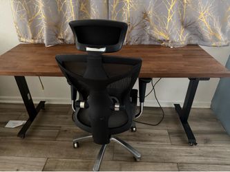 Ergonomic desk and chair. Standing desk