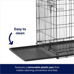 Heavy Duty Fold & Carry Double Door Collapsible Wire Dog Crate
