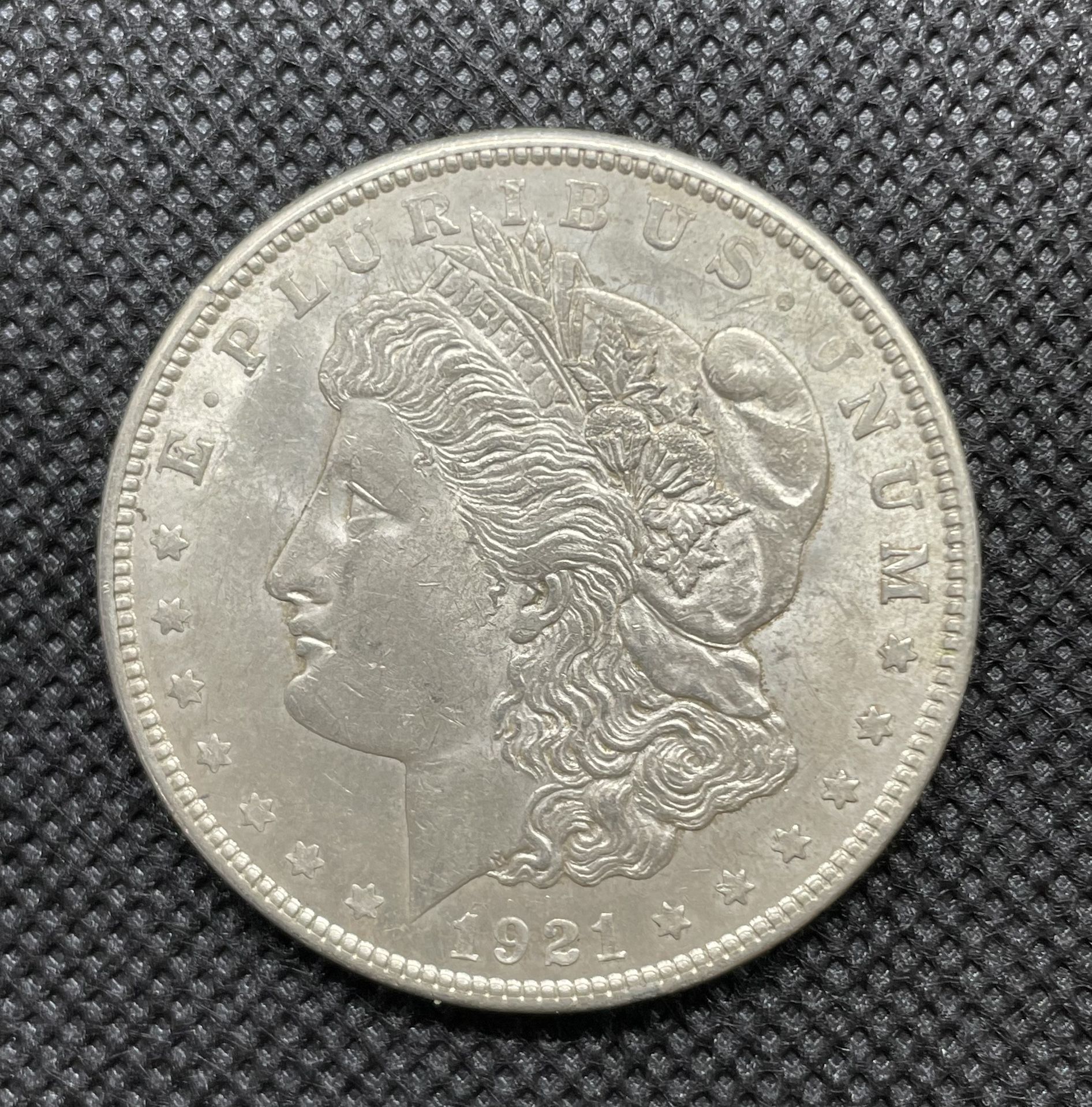Collectible 1921 Morgan silver dollar