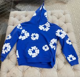 Denim Tears Cotton Wreath Hoodie Blue: SMALL