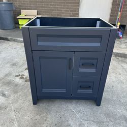 Home Decorators Collection Ridge 30 in. W x 22 in. D x 34 in. H Bath Vanity Cabinet without Top in Deep Blue