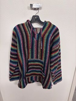 Multicolor Striped Baja Hoodie Pullover