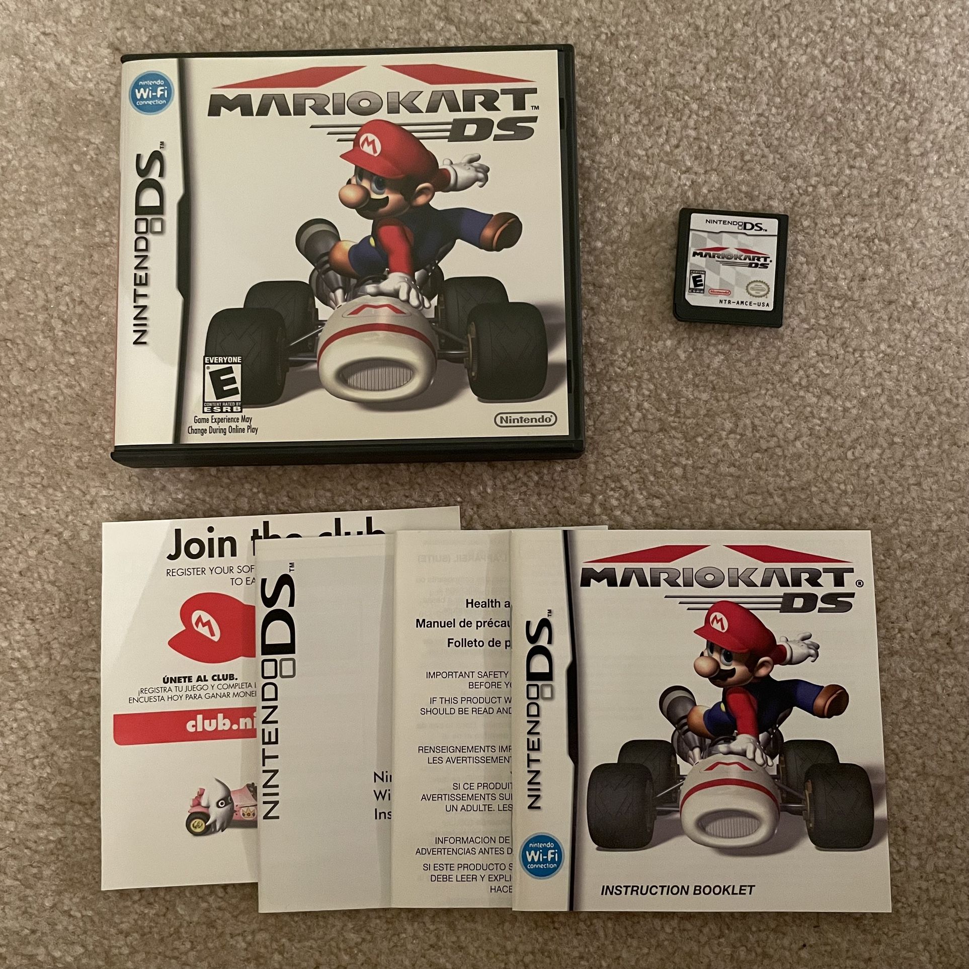 Mario Kart DS video Game For Nintendo System Console 2ds 3ds Box Manual Cib 