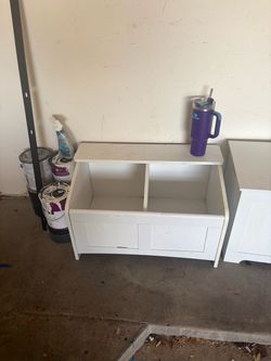Free White Wooden Toybox