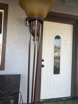Torchiere Floor Lamp Bronze Ornate