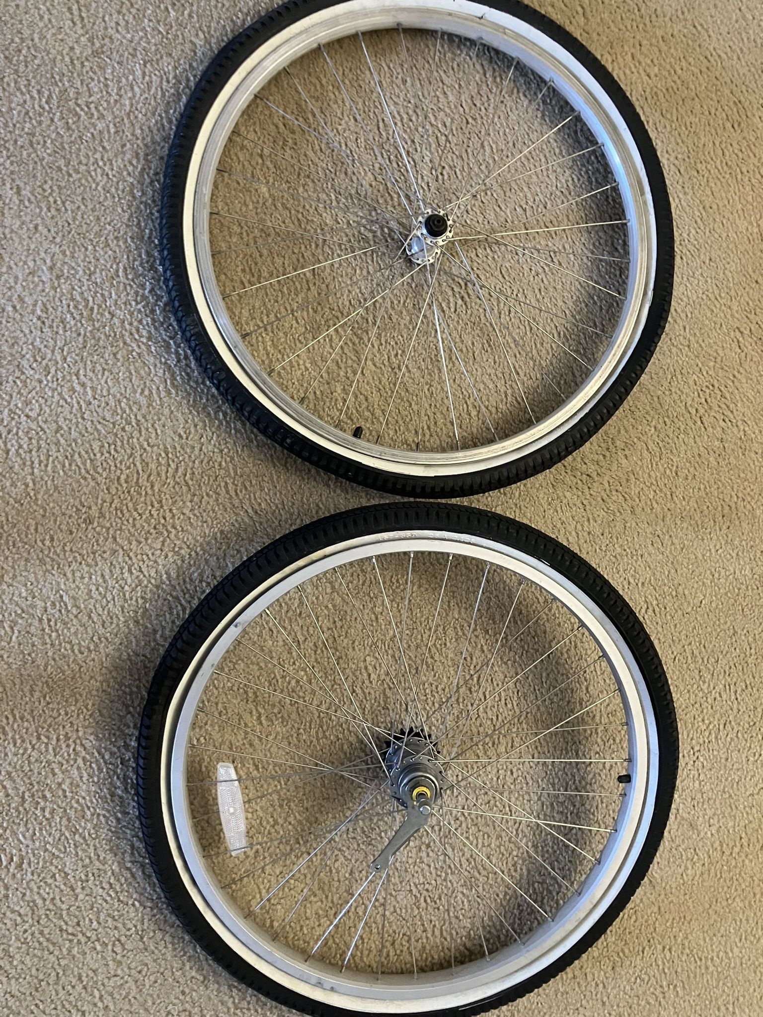26" 3-Speed Internal Coaster Brake Wheelset Nexus Shimano w/ Bontrager Tires 26 x 1.95"