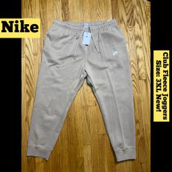 Nike Men's Sportswear Club Fleece Joggers | Beige | Size: 3XL New!