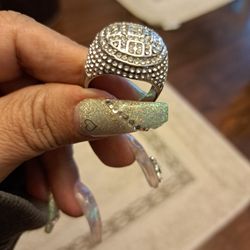 Ring Silver With Crystals