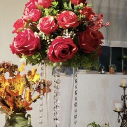 Red Rose Flower Arrangements - Artificial Qty: 25