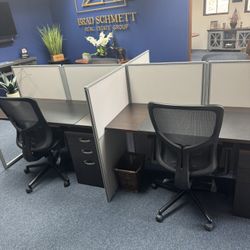 Office Cubicle #2 (Set of 4)
