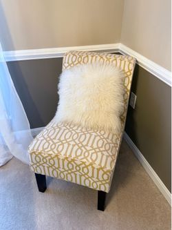 Yellow and white Chair
