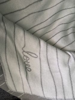 Docofil Grey & White Throw Blanket  Made in Portugal