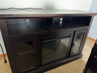 TV stand with fireplace