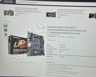 Am4 Gigabyte B450m Motherboard