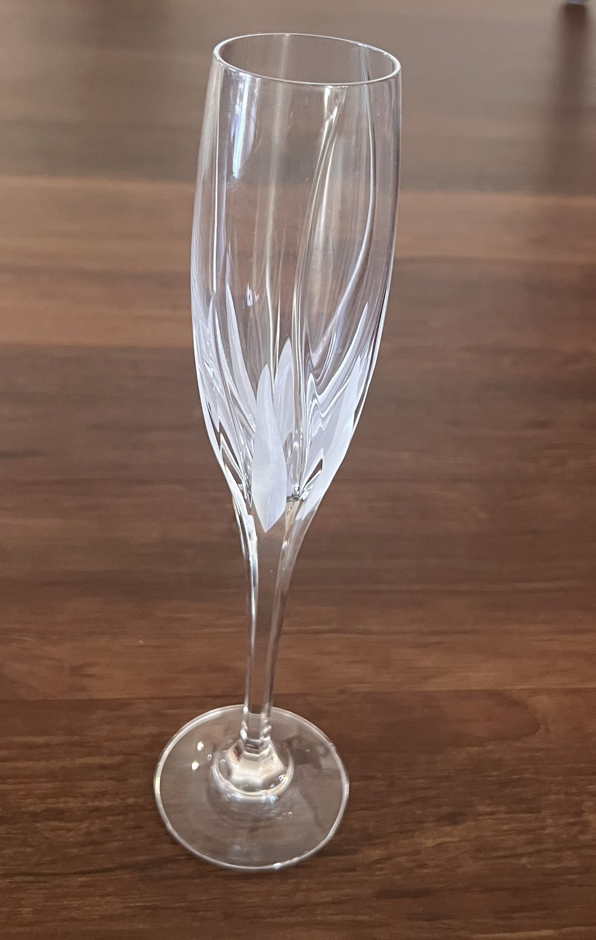 5 Crystal Champagne Flutes