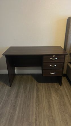 Brown wood desk