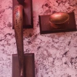 Antique Brass Door Handle And Dead Bolt