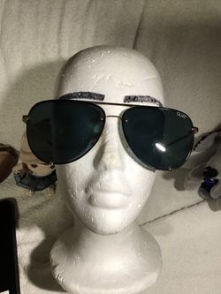 Authentic Quay Australia high key Rimless teal lenses men or women