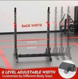 Weight Bench Press Adjustable Workout Bench & Squat Rack **Huge Discount ••