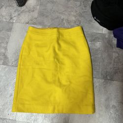 Jcrew the Pencil Skirt bright mustard yellow size 4