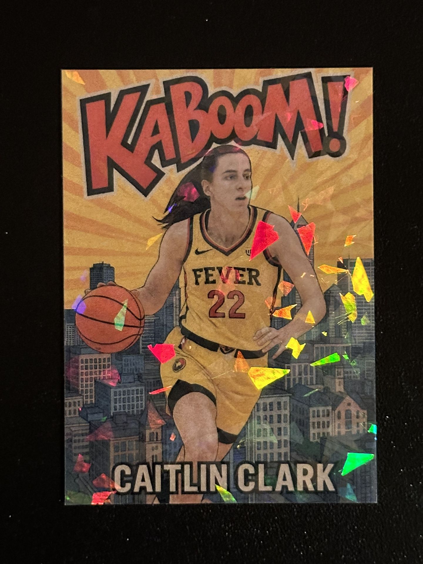 Caitlin Clark Kaboom! Custom Novelty Card Cracked Ice