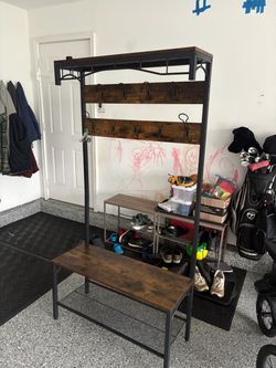 Coat and shoe rack