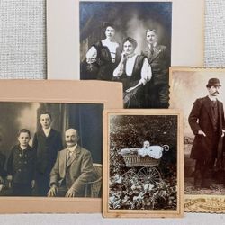 Vintage Photos Cabinet Cards Victorian Set Of 4 Antique 