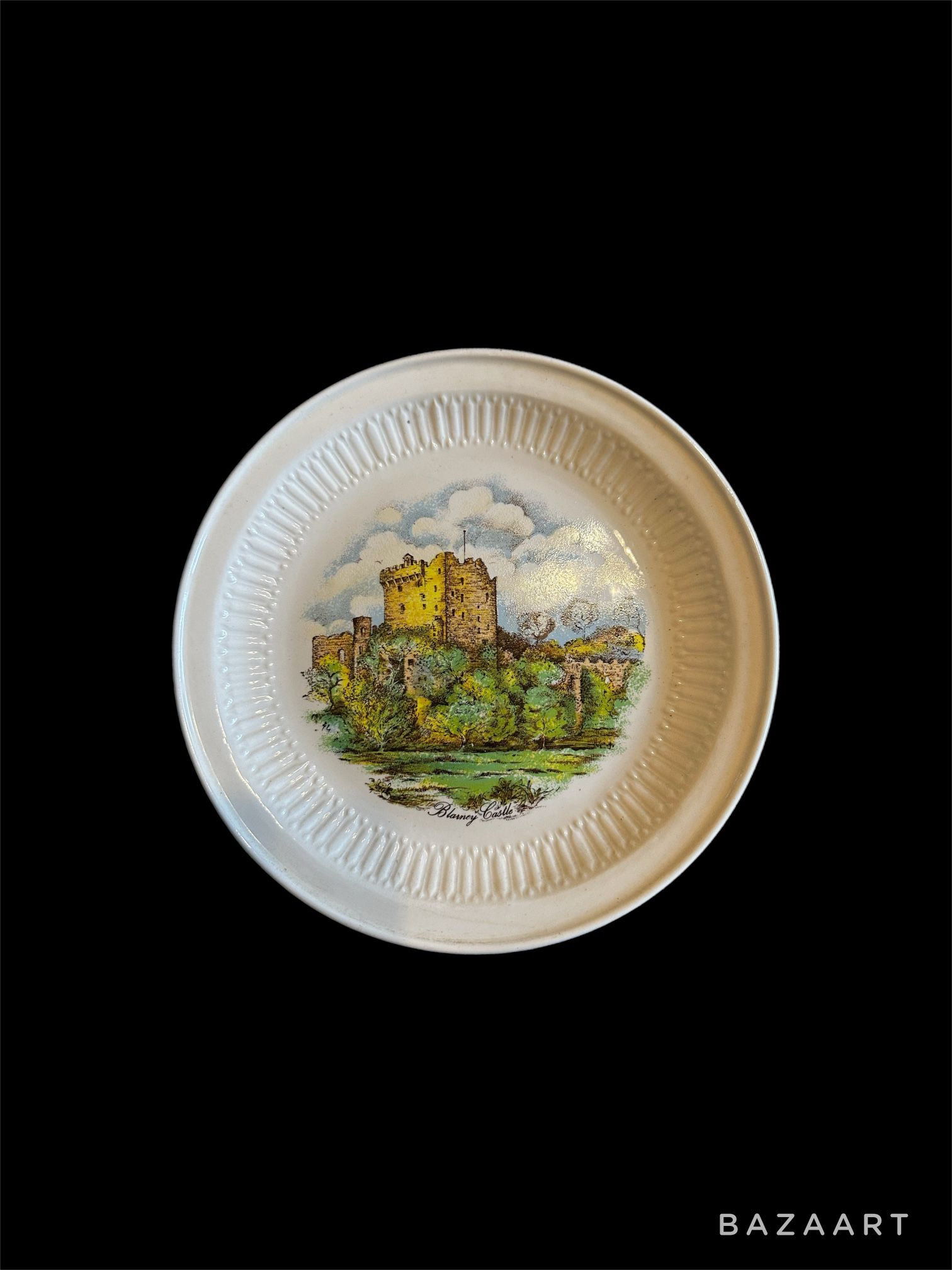 Vintage  Irish Carrigaline Pottery Blarney Castle Plate Souvenir Ireland