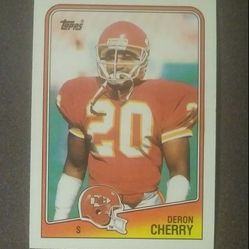 1988 Topps Deron Cherry Kansas City Chiefs #371 Football Card Vintage Collectible NFL Pro