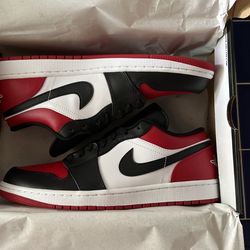Jordan 1 Low Bred Toe - Size 11